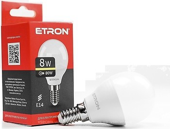 Фото Etron led G45 8W 4200K E14 (1-ELP-044)