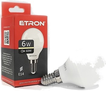 Фото Etron led G45 6W 4200K E14 (1-ELP-048)