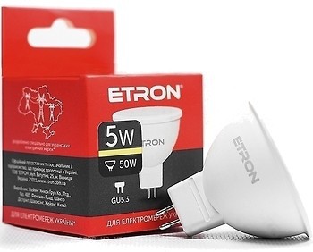 Фото Etron led MR16 5W 4200K GU5.3 (1-ELP-062)