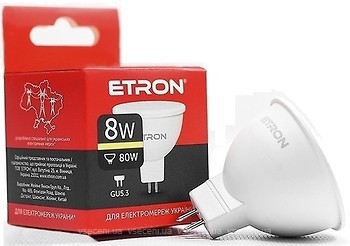 Фото Etron led MR16 8W 4200K GU5.3 (1-ELP-066)