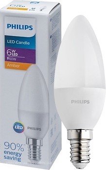 Фото Philips EcoHome Candle B35 ND 6-60W/827 E14 FR (8718699728649)