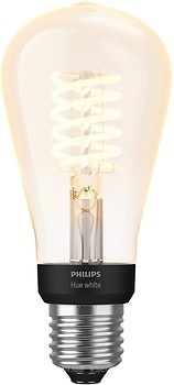 Фото Philips Hue ST64 7W E27 White Single Filament Bulb (8718699688868)