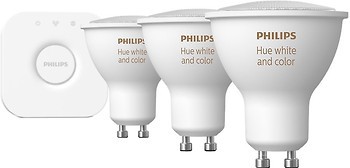 Фото Philips Hue 5.7W GU10 White and Color Ambiance Starter Kit (8718699629274)