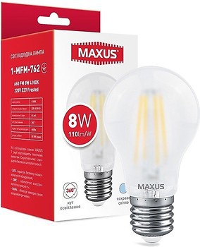 Фото Maxus A60 FM 8W 4100K 220V E27 Frosted (1-MFM-762)