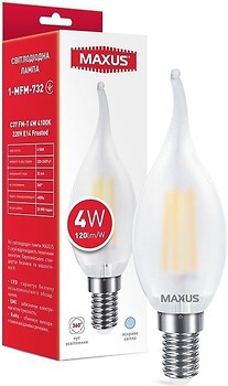 Фото Maxus C37 FM-T 4W 4100K 220V E14 Frosted (1-MFM-732)
