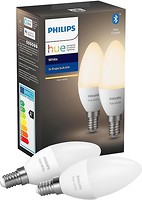 Фото Philips Hue B39 5.5W E14 White Dual Pack (8719514286344)