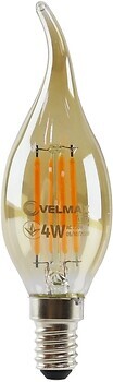 Фото Velmax filament led C37t 4W 2200K E14 amber (21-42-39)
