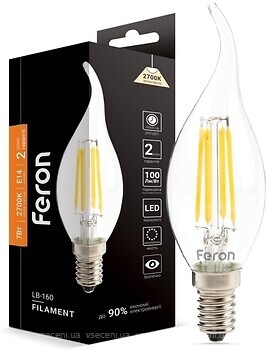 Фото Feron LB-160 CF37 7W 2700K E14 (6937/40084)