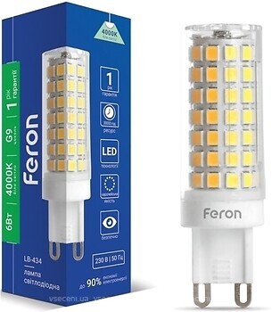 Фото Feron LB-434 220V 6W 4000K G9 (38147)