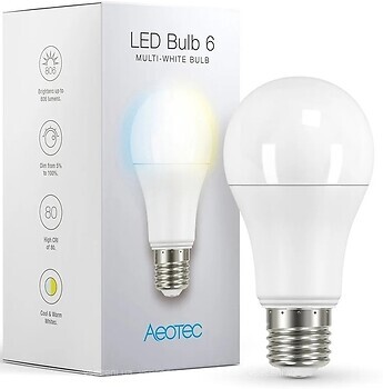 Фото Aeotec led bulb 6 9.5W 2700-6500K E27 multi white (AEOEZWA001)