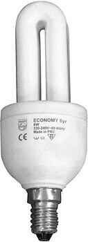 Фото Philips CFL 6W Economy E14 (121222)