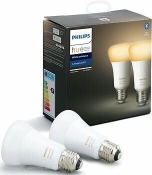 Фото Philips Hue White Ambiance 8.5W E27 Набор 2 шт (929002216904)