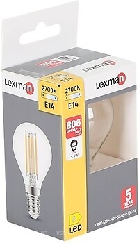 Фото Lexman G45 E14 5.9W 806LM 2700K FIL (824287)