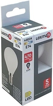 Фото Lexman P45 E14 3.4W 470LM 4000K FIL Milky (824410)