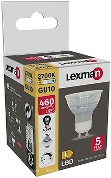 Фото Lexman MR16 GU10 4.9W 460LM 2700K (824535)