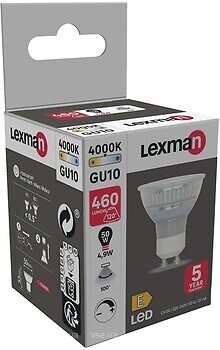 Фото Lexman MR16 GU10 4.9W 460LM 4000K (824464)