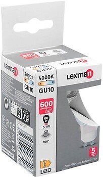 Фото Lexman MR16 GU10 5.7W 600LM 4000K (824547)