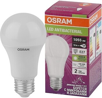 Фото Osram LED Antibacterial A60 10W E27 4000K (4058075560871)
