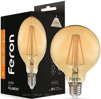 Фото Feron Filament LB-163 6W 2700K E27 Gold (7515)