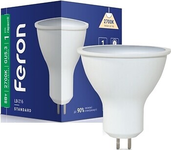 Фото Feron LB-216 MR-16 8W 2700K G5.3 (7309)