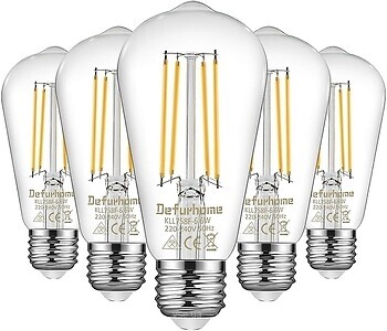 Фото Defurhome LED ST58 E27 6W Edison 5000K Набор 5 шт