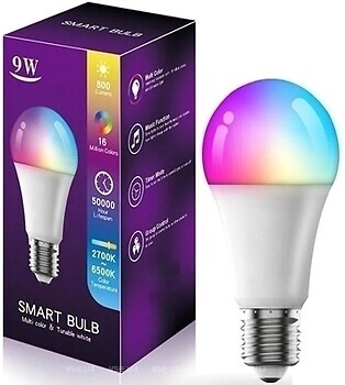 Фото EpiK RGB Smart Bulb Light with Bluetooth E27 9W Набор 4 шт