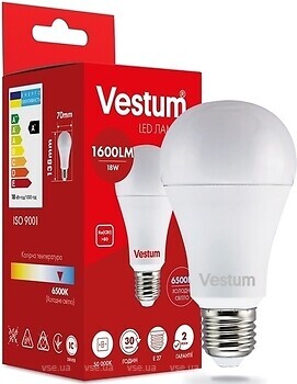 Фото Vestum Led A70 18W 6500K 220V E27 (1-VS-1113)