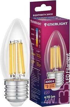 Фото Enerlight Filament C35 4W 3000K E27 (C35E274FILWGL)