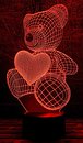 Фото 3D Toys Lamp Мишка с сердцем