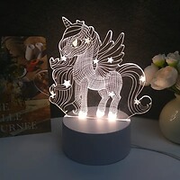 Фото VHG T2 3D LED Принцесса единорог White
