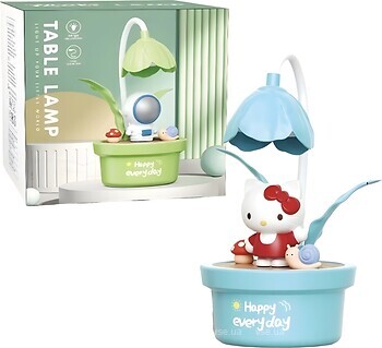 Фото Happy Hello Kitty Цветочный горшок Голубой (351E)