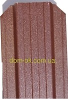 Фото ДомОк Штакетная планка 0.5 мм коричневый (8017) матовый односторонний Бельгия