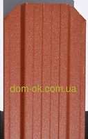 Фото ДомОк Штакетная планка 0.45 мм светло-коричневый (8004) матовый/грунт односторонний