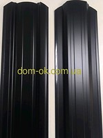 Фото ДомОк Штакетная планка 0.45 мм черный (9005) глянец двухсторонний