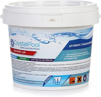 Фото Crystal Pool Средство для снижения уровня pH Minus 15 кг (1115)