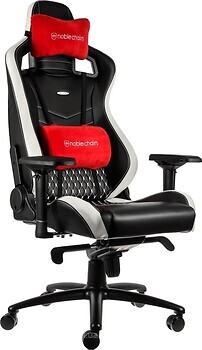 Фото Noblechairs Epic Real Leather Black/White/Red (NBL-RL-EPC-001/GAGC-034)