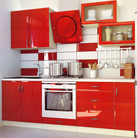 Фото Альфа-мебель Кухня с гладкими фасадами МДФ 2.3