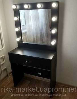 Фото Mirror Rika Туалетный с подсветкой 1-2 ящика 80x90