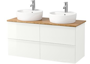 Фото IKEA Godmorgon/Tolken/Tornviken белый/бамбук (991.852.88)