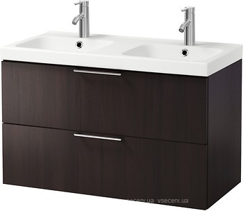 Фото IKEA Godmorgon/Odensvik черно-коричневый (291.848.62)