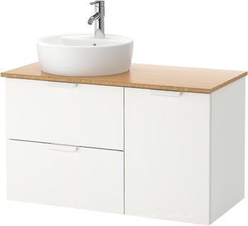 Фото IKEA Godmorgon/Tolken/Tornviken белый/бамбук (191.920.99)