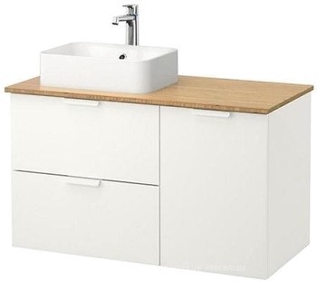 Фото IKEA Godmorgon/Tolken/Horvik белый/бамбук (692.085.16)