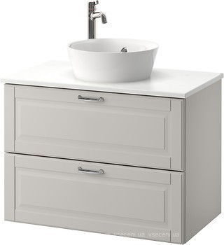 Фото IKEA Godmorgon/Tolken/Kattevik светло-серый/белый (392.470.05)