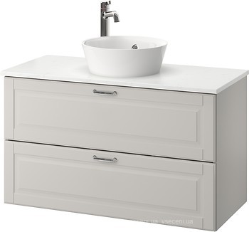 Фото IKEA Godmorgon/Tolken/Kattevik светло-серый/белый (592.470.47)