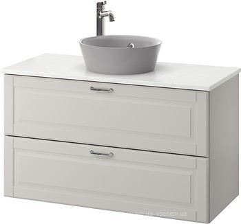 Фото IKEA Godmorgon/Tolken/Kattevik светло-серый/белый (592.470.52)