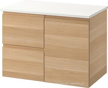 Фото IKEA Godmorgon/Tolken беленый дуб/белый (692.952.45)