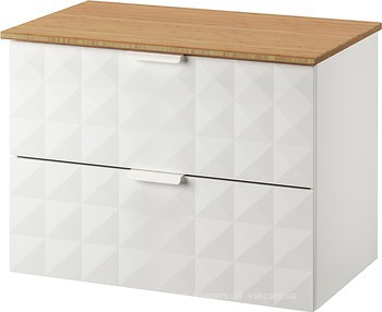 Фото IKEA Godmorgon/Tolken белый/бамбук (692.954.72)
