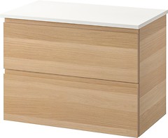 Фото IKEA Godmorgon/Tolken беленый дуб/белый (292.954.74)