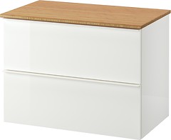 Фото IKEA Godmorgon/Tolken белый/бамбук (492.954.54)