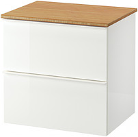 Фото IKEA Godmorgon/Tolken белый/бамбук (592.954.15)